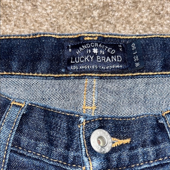 Lucky Brand Dark Indigo Straight Jeans Athletic Fit 34x30 - Picture 3 of 5